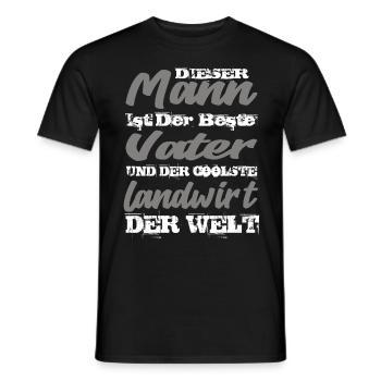 Vater und Landwirt - Männer T-Shirt - Schwarz - Vorne - AI Model Male 178 light (178cm)