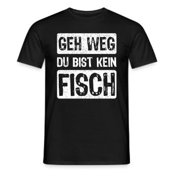 Angeln Angler Fischer Fischen Angel Spruch - Männer T-Shirt - Schwarz - Vorne - AI Model Male 178 light (178cm)