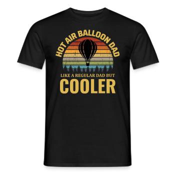 Hot Air Ballooning Hopper Balloon Dad Balloonist - Men's T-Shirt - black - Front - AI Model Male 178 light (178cm)