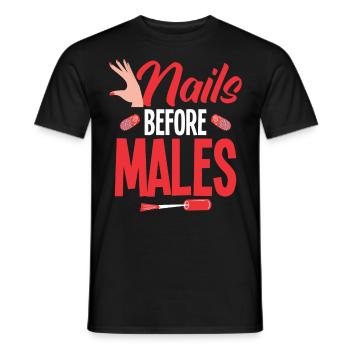 Nail Polish Nail Design Manicure Nail Studio Nails - Men's T-Shirt - black - Front - AI Model Male 178 light (178cm)