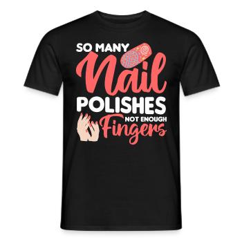 Nail Polish Nail Design Manicure Nail Studio Nails - Men's T-Shirt - black - Front - AI Model Male 178 light (178cm)