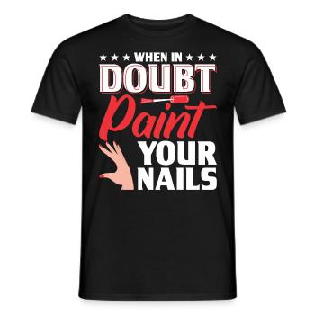 Nail Polish Nail Design Manicure Nail Studio Nails - Men's T-Shirt - black - Front - AI Model Male 178 light (178cm)
