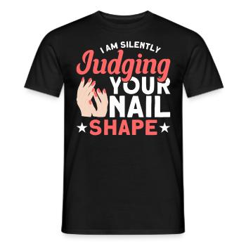 Nail Polish Nail Design Manicure Nail Studio Nails - Men's T-Shirt - black - Front - AI Model Male 178 light (178cm)
