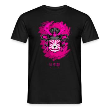 Kitsun Vaporwave Japanese Kami Vaporwave Kitsune - Men's T-Shirt - black - Front - AI Model Male 178 light (178cm)