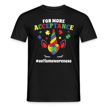 Autismus For More Acceptance Autism Awareness - Men's T-Shirt - black - Front - AI Model Male 178 light (178cm)