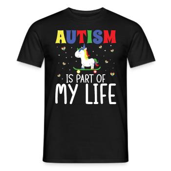 Autismus Autism Part Of My Life Autism Awareness - Männer T-Shirt - Schwarz - Vorne - AI Model Male 178 light (178cm)