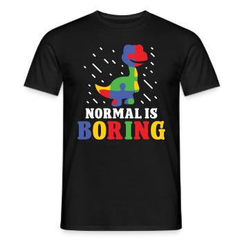 Autismus normal est ennuyeux Conscience de l’autisme - T-shirt homme - noir - Devant - AI Model Male 178 light (178cm)