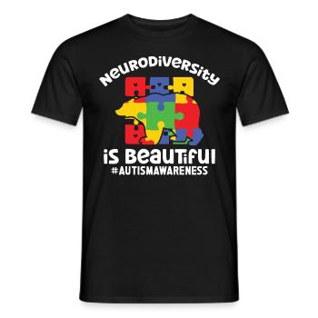 Autismus Neurodiversity Beautiful Autism Awareness - Männer T-Shirt - Schwarz - Vorne - AI Model Male 178 light (178cm)