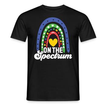 Autismus On The Spectrum Sensibilisation à l’autisme - T-shirt homme - noir - Devant - AI Model Male 178 light (178cm)