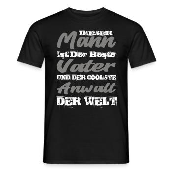 Anwalt - Männer T-Shirt - Schwarz - Vorne - AI Model Male 178 light (178cm)