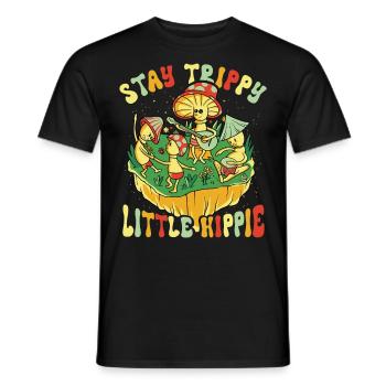 Hippie Mushroomhead Stay Trippy Little Hippie - T-shirt homme - noir - Devant - AI Model Male 178 light (178cm)