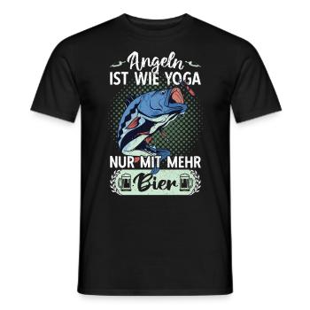 Angeln Angler Fischer Fischen Angel Spruch - Männer T-Shirt - Schwarz - Vorne - AI Model Male 178 light (178cm)