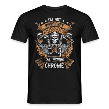 Im Not Going Grey Im Turning Chrome 36th Birthday - Men's T-Shirt - black - Front - AI Model Male 178 light (178cm)
