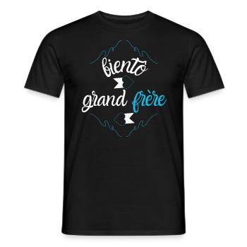 Bientot Grand frère - T-shirt homme - noir - Devant - AI Model Male 178 light (178cm)