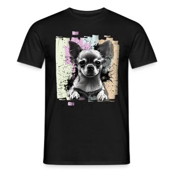 Chihuahua - Men's T-Shirt - black - Front - AI Model Male 178 light (178cm)