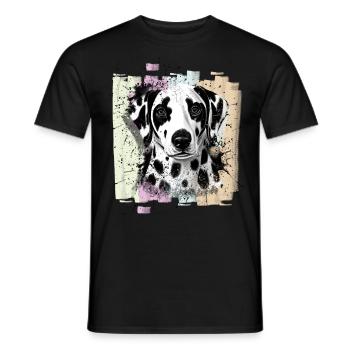 Dalmatian dog - Men's T-Shirt - black - Front - AI Model Male 178 light (178cm)
