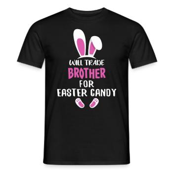 Échangera son frère contre des bonbons de Pâques - T-shirt homme - noir - Devant - AI Model Male 178 light (178cm)