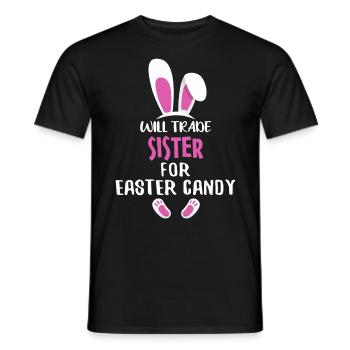 Échangera sa sœur contre des bonbons de Pâques - T-shirt homme - noir - Devant - AI Model Male 178 light (178cm)