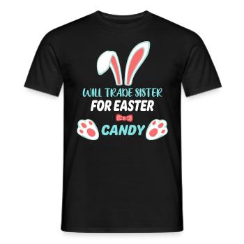 Échangera sa sœur contre des bonbons de Pâques - T-shirt homme - noir - Devant - AI Model Male 178 light (178cm)