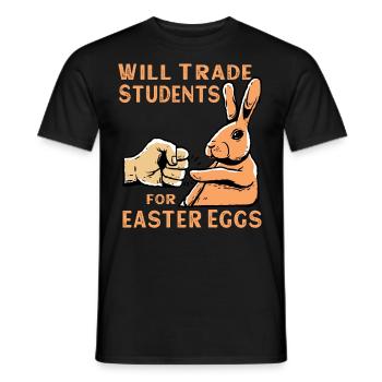 Échangera des étudiants contre des œufs de Pâques - T-shirt homme - noir - Devant - AI Model Male 178 light (178cm)