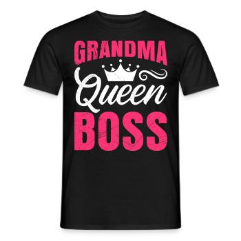 Grandma Boss Oma Chefin Großmutter Muttertag - Männer T-Shirt - Schwarz - Vorne - AI Model Male 178 light (178cm)