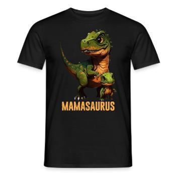 Mamasaurus Muttertag Mama Dinosaurier - Männer T-Shirt - Schwarz - Vorne - AI Model Male 178 light (178cm)