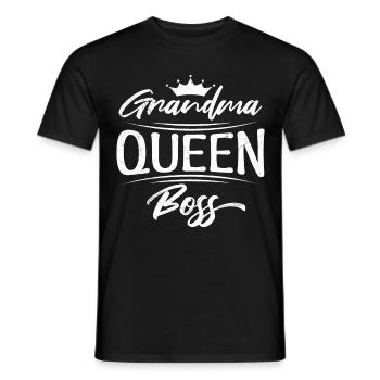 Grandma Boss Oma Chefin Großmutter Muttertag - Männer T-Shirt - Schwarz - Vorne - AI Model Male 178 light (178cm)