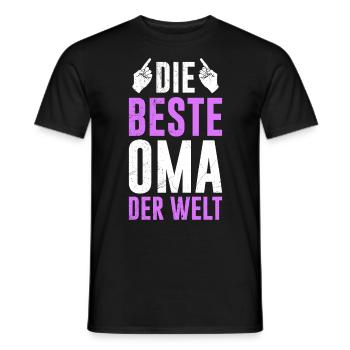 Beste Oma Muttertag weltbeste Oma Großmutter - Männer T-Shirt - Schwarz - Vorne - AI Model Male 178 light (178cm)