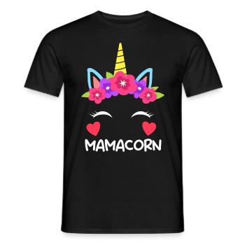 Mamacorn Einhorn Fan Muttertag Mom Unicorn - Männer T-Shirt - Schwarz - Vorne - AI Model Male 178 light (178cm)