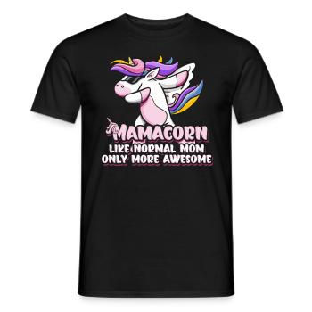 Mamacorn Einhorn Muttertag Mama Cooles Einhorn - Männer T-Shirt - Schwarz - Vorne - AI Model Male 178 light (178cm)