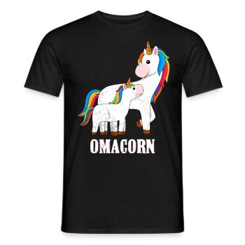 Grand-mère Licorne Fête des mères Fans Grand-mère Omi - T-shirt homme - noir - Devant - AI Model Male 178 light (178cm)