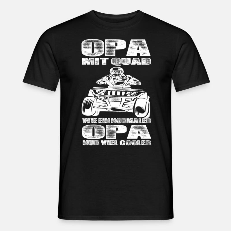 Opa Mit Quad Wie Ein Normaler Opa Nur Cooler - Männer T-Shirt - Schwarz