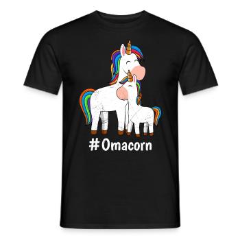 Omacorn Einhorn Fans Muttertag Unicorn Granny - Männer T-Shirt - Schwarz - Vorne - AI Model Male 178 light (178cm)