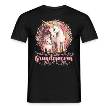 Grand-maïs Grand-mère Fête des mères Grand-mère Grand-mère - T-shirt homme - noir - Devant - AI Model Male 178 light (178cm)