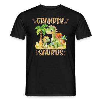 Omasaurus Dinosaurier Grandma Muttertag Granny - Männer T-Shirt - Schwarz - Vorne - AI Model Male 178 light (178cm)