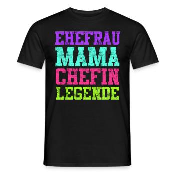 Mama Ehefrau und Chefin Muttertag Mama Boss - Männer T-Shirt - Schwarz - Vorne - AI Model Male 178 light (178cm)