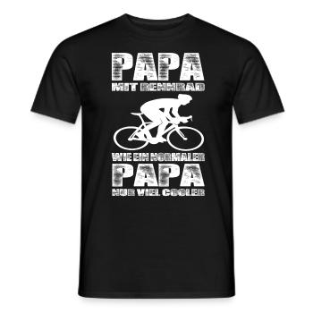 Papa Mit Rennrad Wie Ein Normaler Papa nur Cooler - Männer T-Shirt - Schwarz - Vorne - AI Model Male 178 light (178cm)