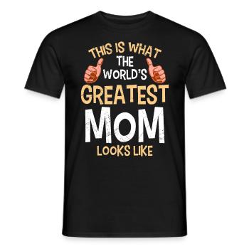 La plus grande fête des mères du monde Meilleure Mama Queen - T-shirt homme - noir - Devant - AI Model Male 178 light (178cm)