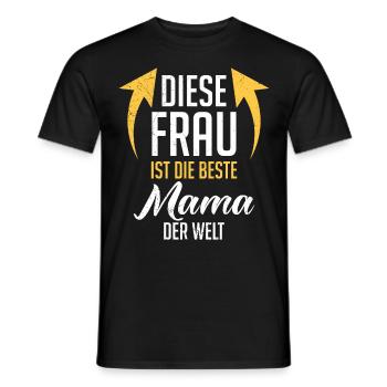 Die Beste Mama der Welt weltbeste Mama Muttertag - Männer T-Shirt - Schwarz - Vorne - AI Model Male 178 light (178cm)