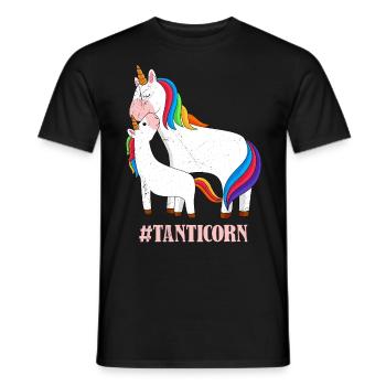 Licorne cool Fête des mères Tantes Licornes - T-shirt homme - noir - Devant - AI Model Male 178 light (178cm)