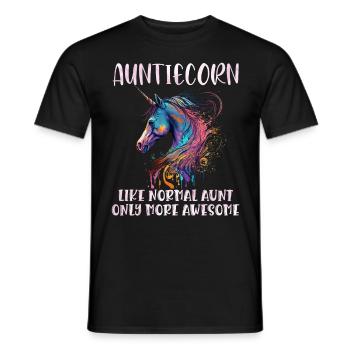 Tanticorn Tantes Fête des mères Licorne Fan Tante - T-shirt homme - noir - Devant - AI Model Male 178 light (178cm)
