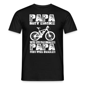 Ebike - Männer T-Shirt - Schwarz - Vorne - AI Model Male 178 light (178cm)
