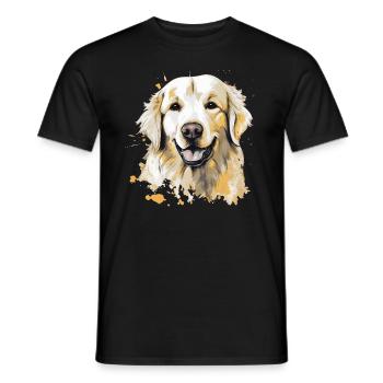 Golden Retriever - Männer T-Shirt - Schwarz - Vorne - AI Model Male 178 light (178cm)