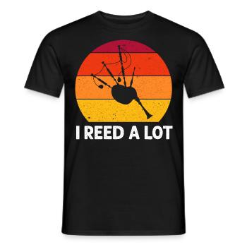 Bagpipes for pipers and Scots - Men's T-Shirt - black - Front - AI Model Male 178 light (178cm)