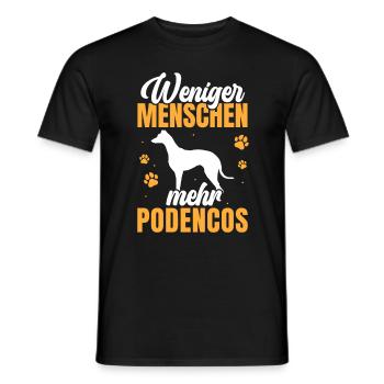 Mehr Podencos spanischer Windhund - Männer T-Shirt - Schwarz - Vorne - AI Model Male 178 light (178cm)