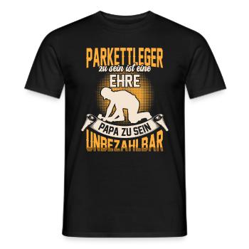 Parkettleger sein ist eine Ehre Fußbodenleger - Männer T-Shirt - Schwarz - Vorne - AI Model Male 178 light (178cm)
