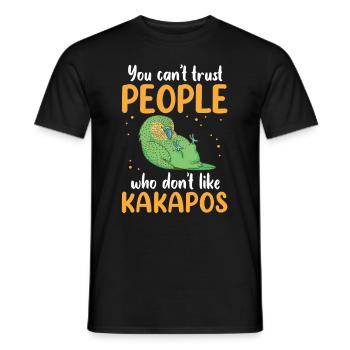 Kakapo do not trust flightless parrot Kakapo - Men's T-Shirt - black - Front - AI Model Male 178 light (178cm)