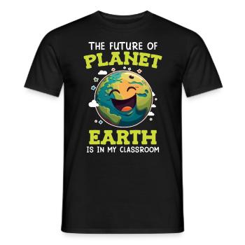 Save the Earth EnvironmentDear Environmentally Conscious Children - Men's T-Shirt - black - Front - AI Model Male 178 light (178cm)