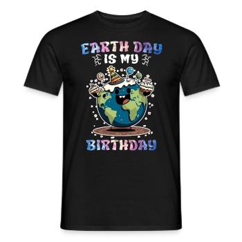 Earth Day ist mein Geburtstag Umweltschutz - Männer T-Shirt - Schwarz - Vorne - AI Model Male 178 light (178cm)