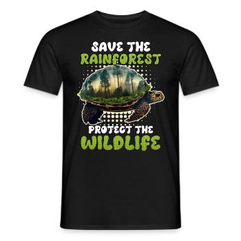 Sauvons la forêt tropicale Conservation de la faune - T-shirt homme - noir - Devant - AI Model Male 178 light (178cm)